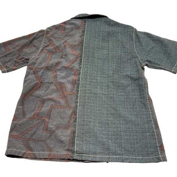 Anne Namba Silk Blue Hawaiian Aloha Shirt Mens Size Medium - Picture 6 of 12